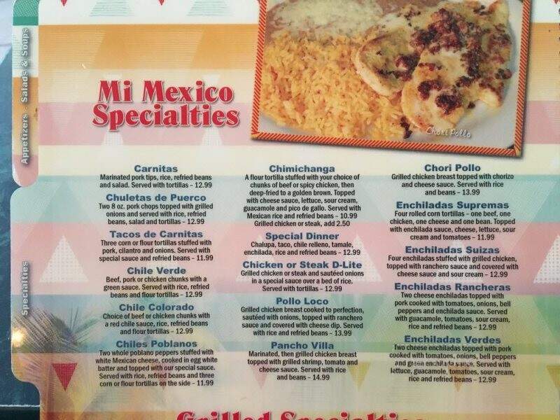 Mi Mexico Mexican Restaurant - New Smyrna Beach, FL menu_pic