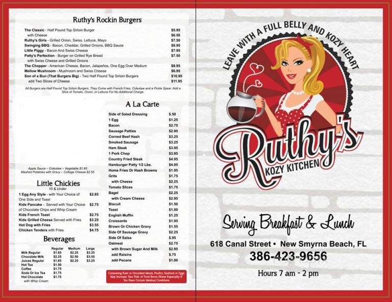 Ruthy's Kozy Kitchen - New Smyrna Beach, FL