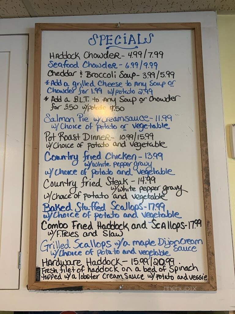 Sunnyside Restaurant - Springvale, ME menu_pic