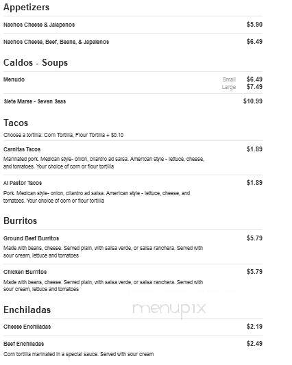 De Anda Tortillas Restaurant - South Sioux City, NE menu_pic