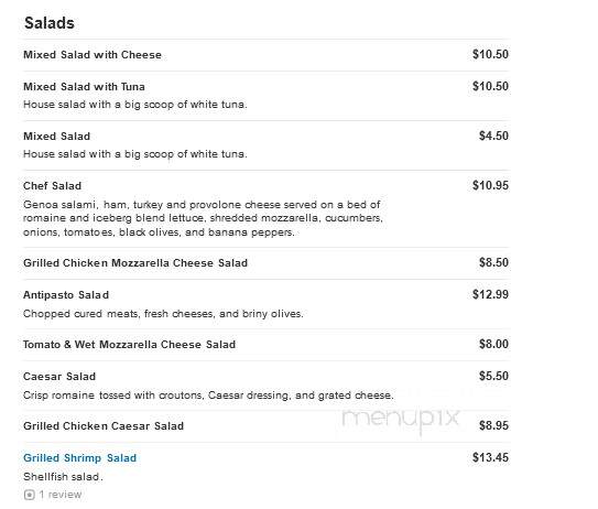 Phil's Sub Shop - Allentown, NJ menu_pic