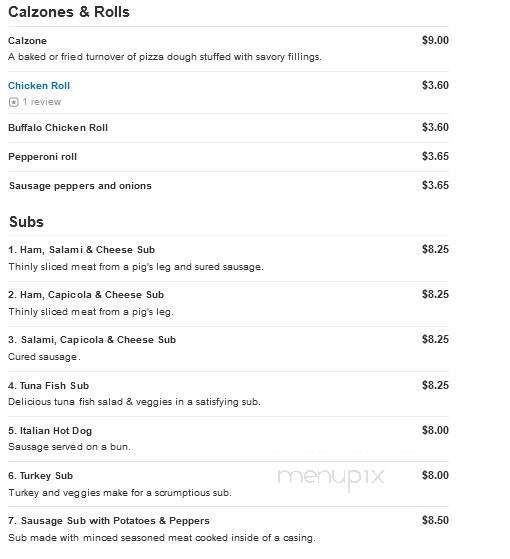Phil's Sub Shop - Allentown, NJ menu_pic