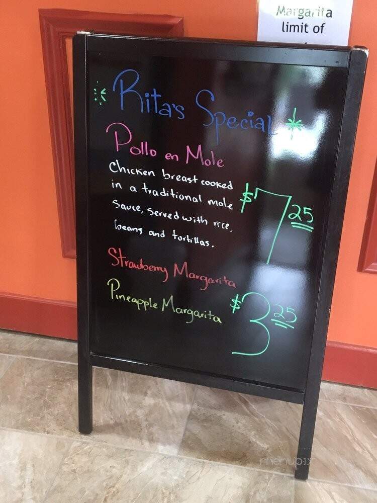 Rita's Mexican Restaurant - Rosenberg, TX menu_pic