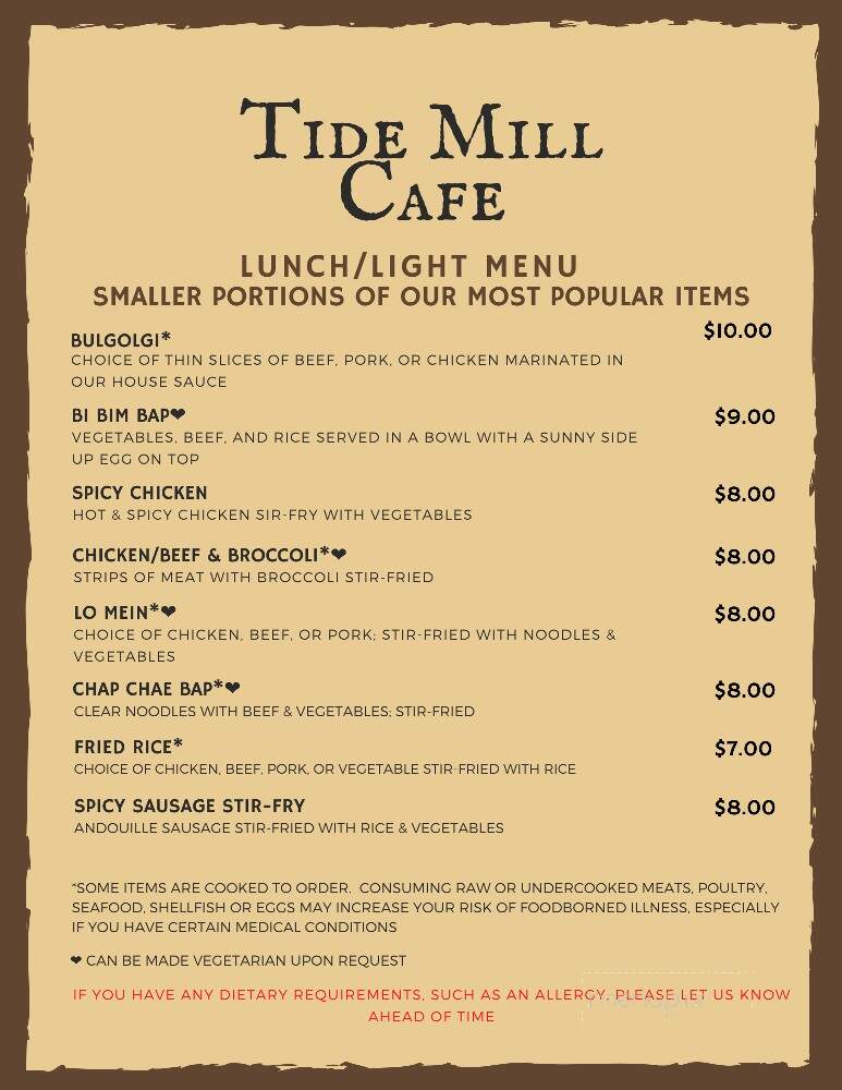 Tide Mill Cafe - Hampton, VA