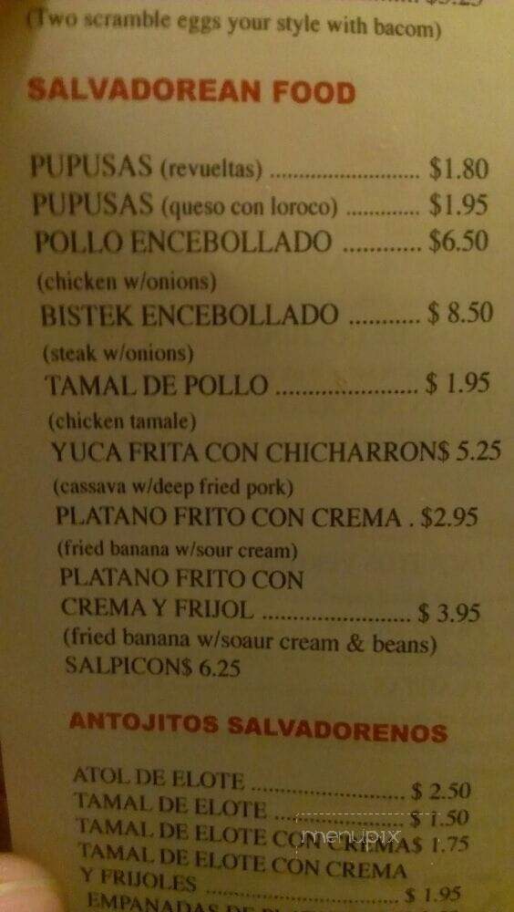 El Tequilense - Downey, CA menu_pic
