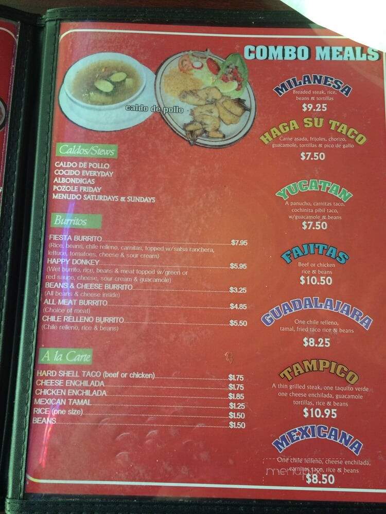 El Tequilense - Downey, CA menu_pic