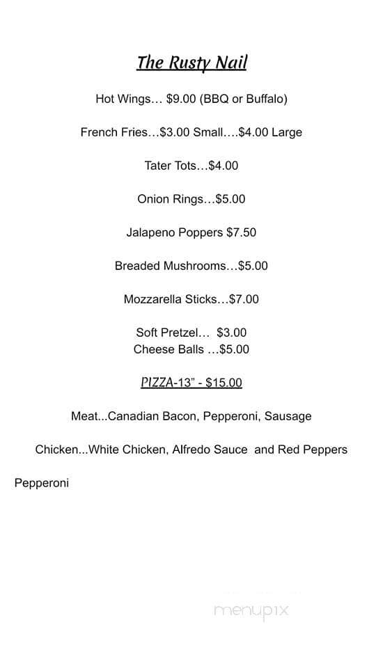 Rusty Nail - Wright, WY menu_pic