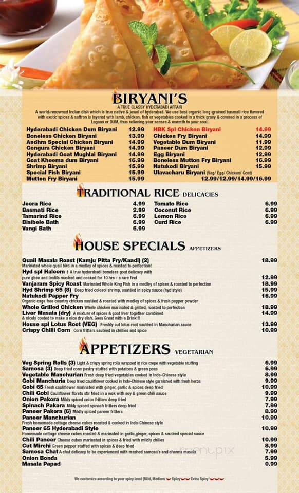 House of Biryani's and Kebabs - Dayton, NJ menu_pic
