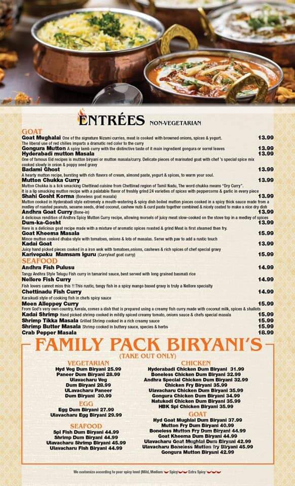 House of Biryani's and Kebabs - Dayton, NJ menu_pic
