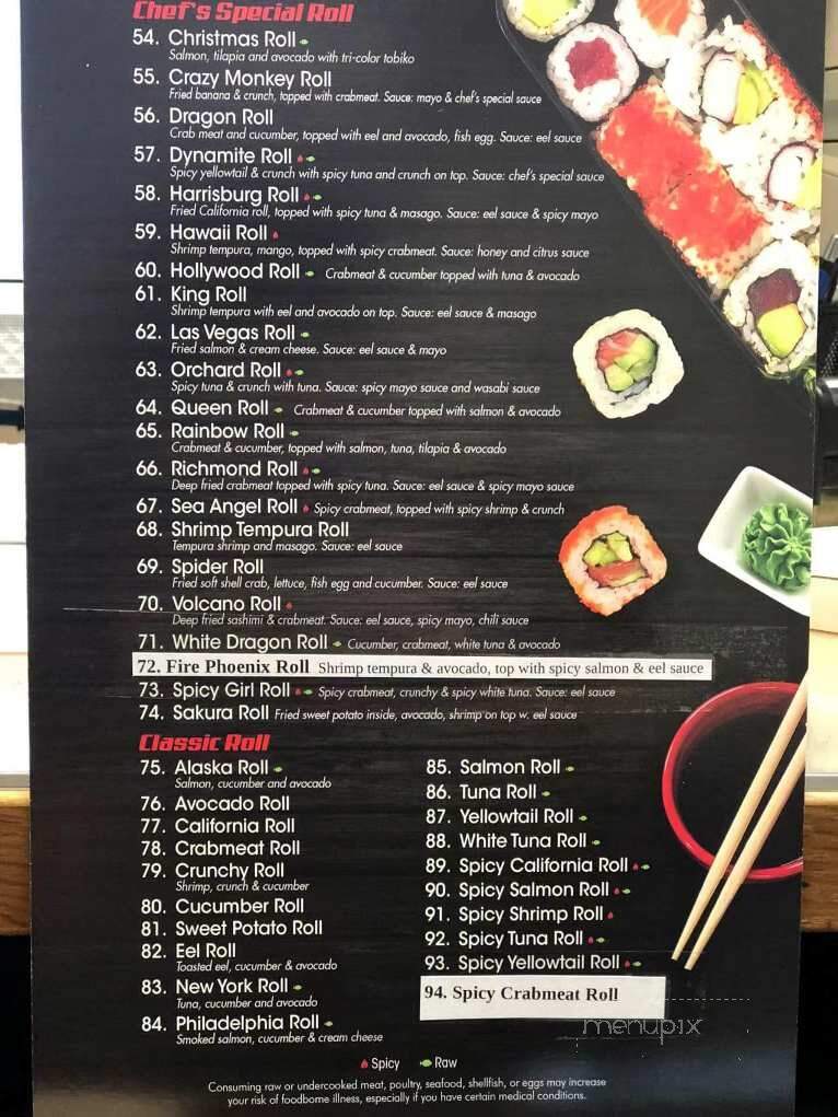 Sushi Heaven - Mechanicsburg, PA menu_pic