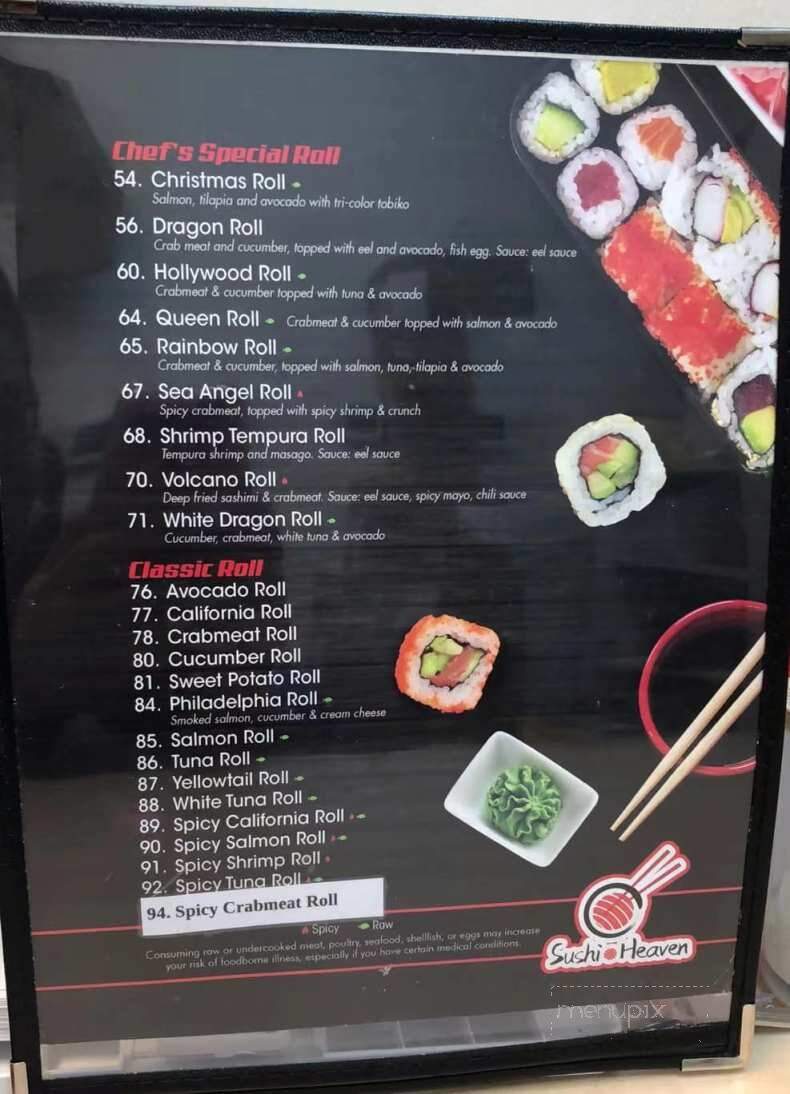 Sushi Heaven - Mechanicsburg, PA menu_pic