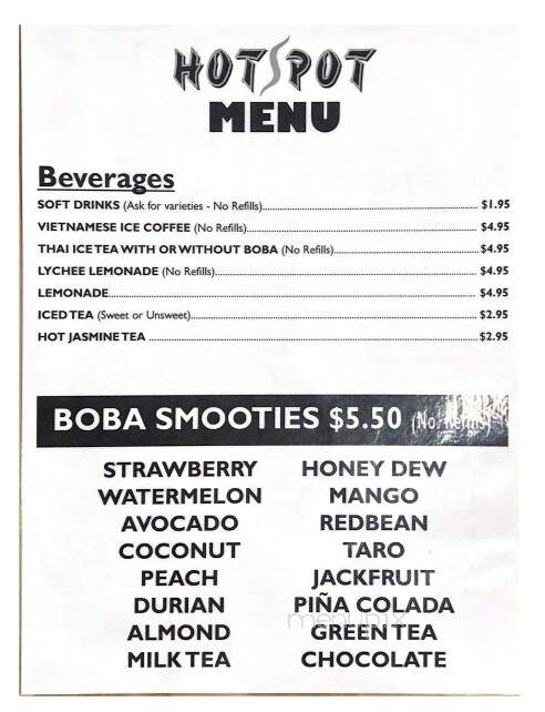 The Hot Spot - Colorado Springs, CO menu_pic