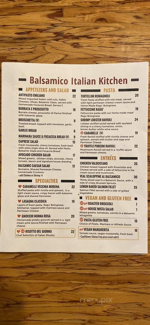 Balsamico Italian Kitchen - Imperial Beach, CA menu_pic