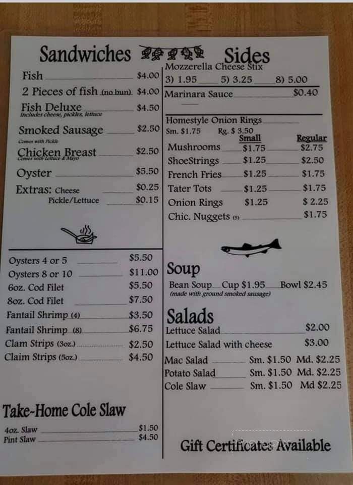 Castaways - Lancaster, OH menu_pic