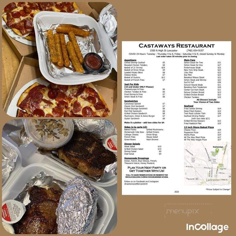 Castaways - Lancaster, OH menu_pic