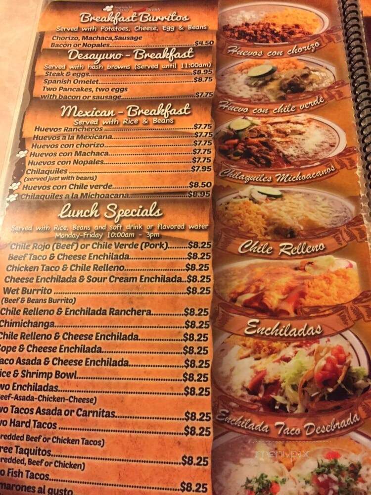 Cielito Lindo Restaurant - Riverside, CA menu_pic
