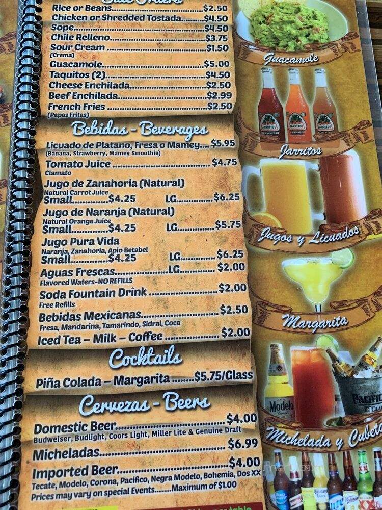 Cielito Lindo Restaurant - Riverside, CA menu_pic