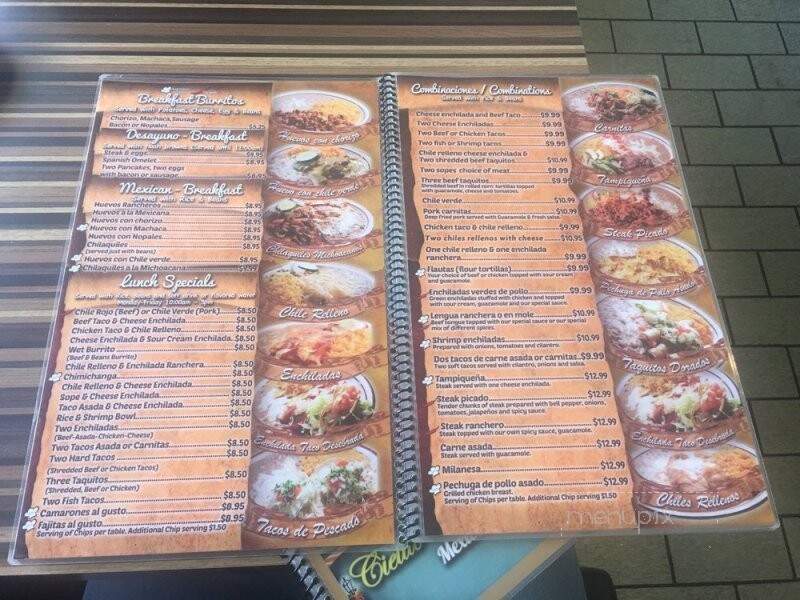 Cielito Lindo Restaurant - Riverside, CA menu_pic