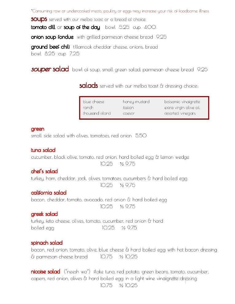 Harmony Baking Co - Estacada, OR menu_pic