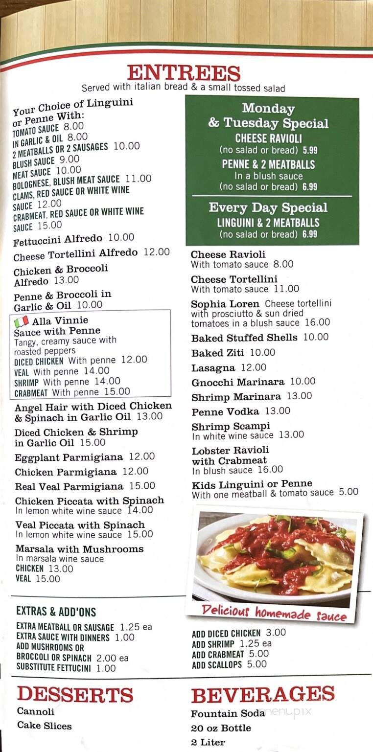 Little Vinnie Pizza & Pasta - Wilmington, DE menu_pic