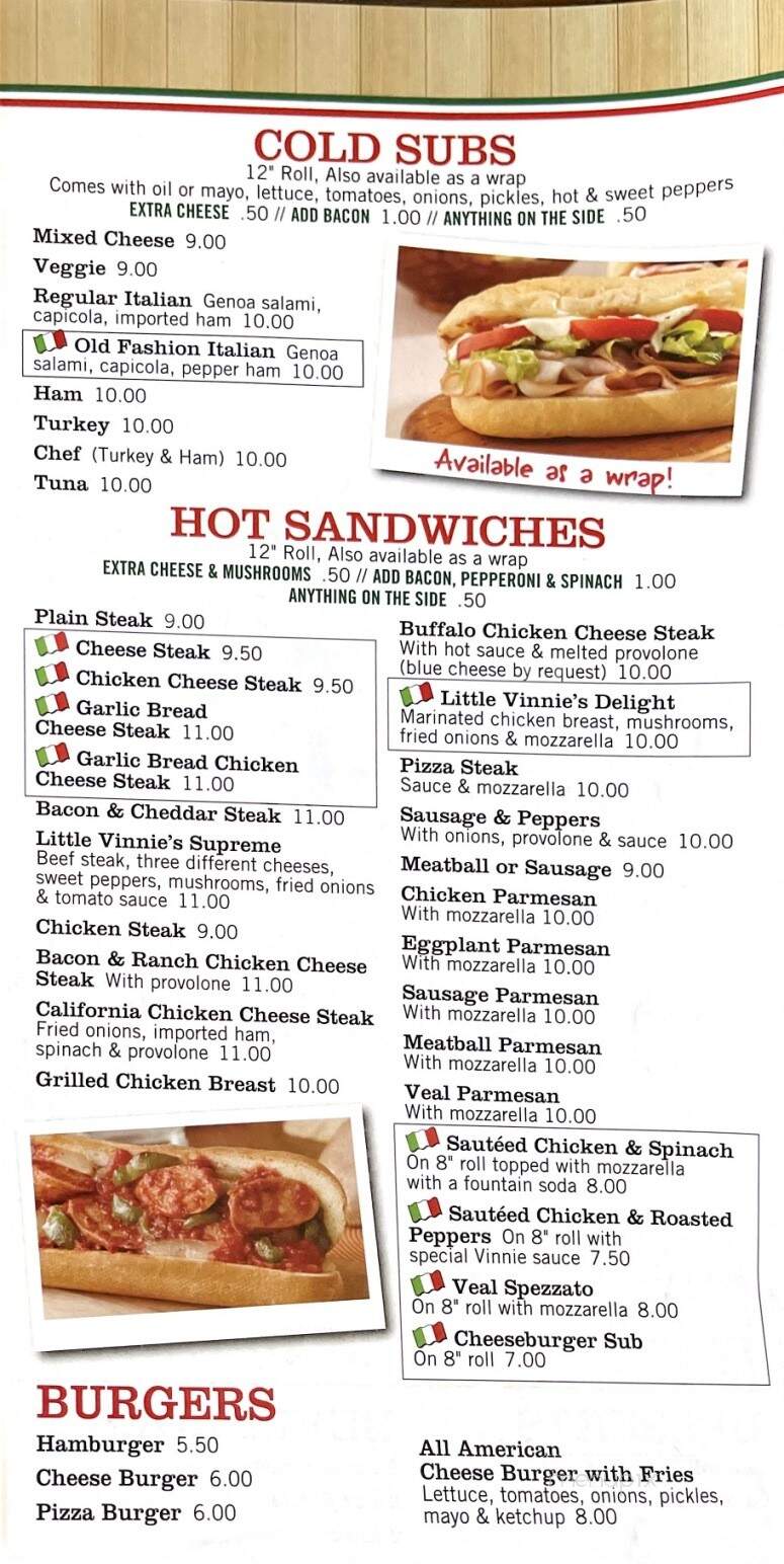 Little Vinnie Pizza & Pasta - Wilmington, DE menu_pic