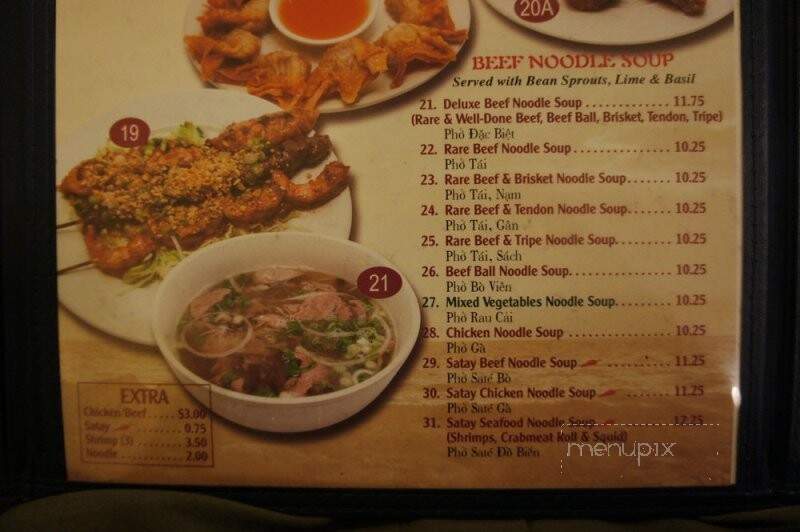 Sunshine Vietnamese Restaurant - Calgary, AB menu_pic