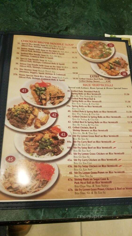 Sunshine Vietnamese Restaurant - Calgary, AB menu_pic