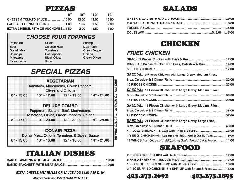 Western Style Pizza and Chicken - Calgary, AB