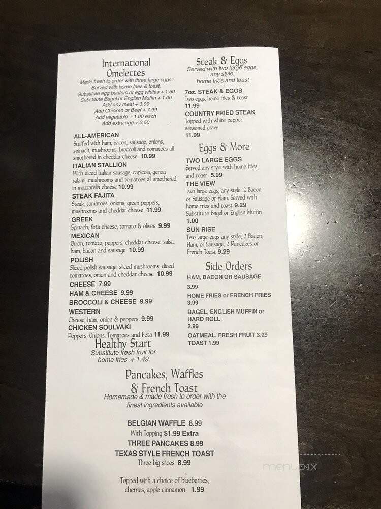 Hillview Restaurant - Depew, NY menu_pic