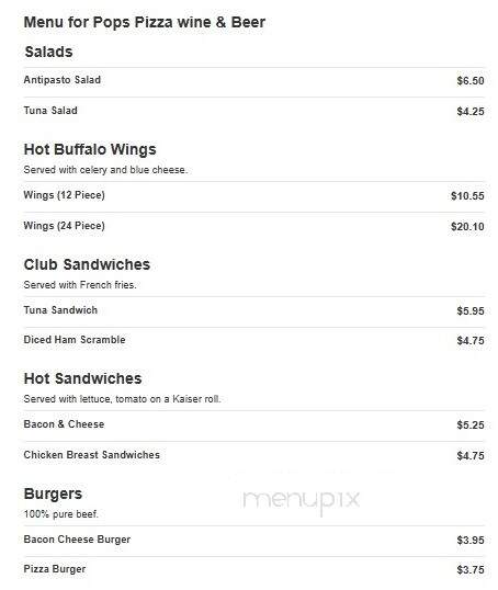 Pop's Pizza - Bristol, PA menu_pic