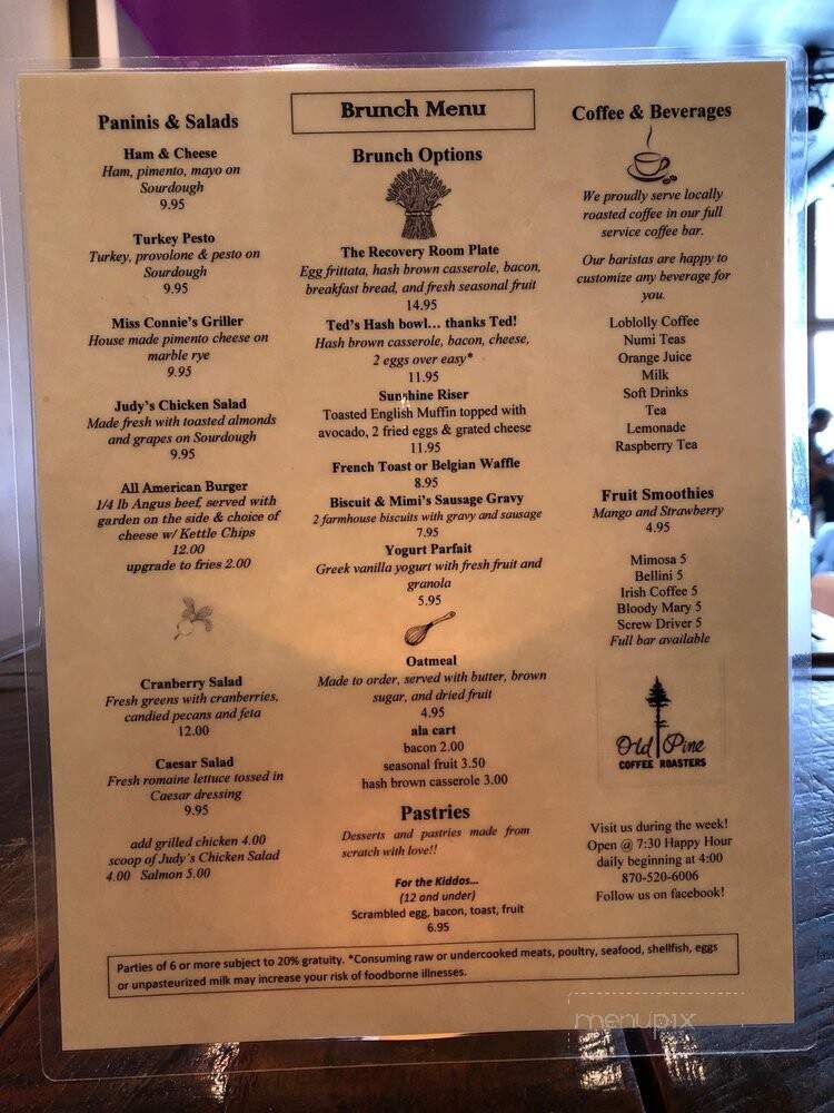 The Recovery Room - Jonesboro, AR menu_pic