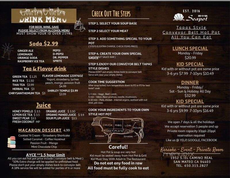 Seapot - San Mateo, CA menu_pic