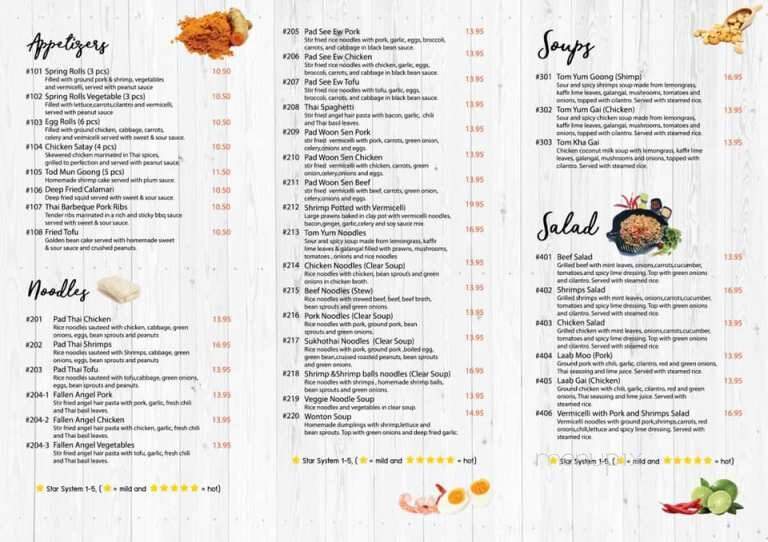 Siam Noodles and Food - Soldotna, AK menu_pic