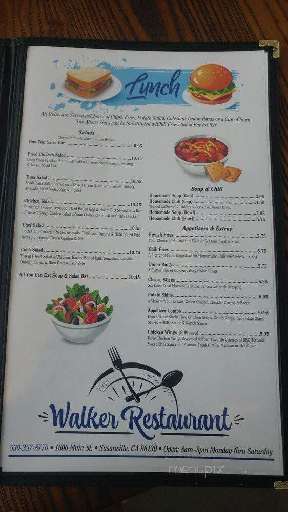 Walker Restaurant - Susanville, CA menu_pic