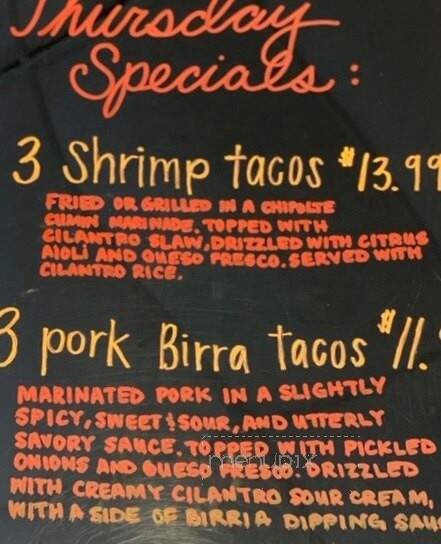 Latitudes Bar and Grill - Denver, NC menu_pic