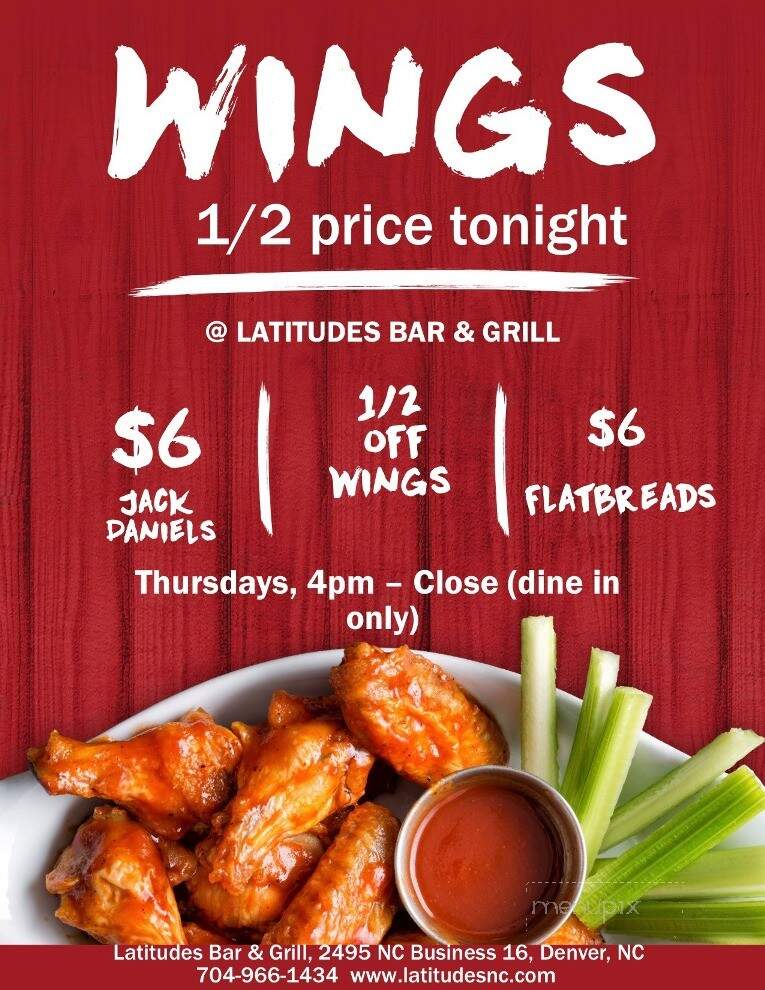 Latitudes Bar and Grill - Denver, NC menu_pic