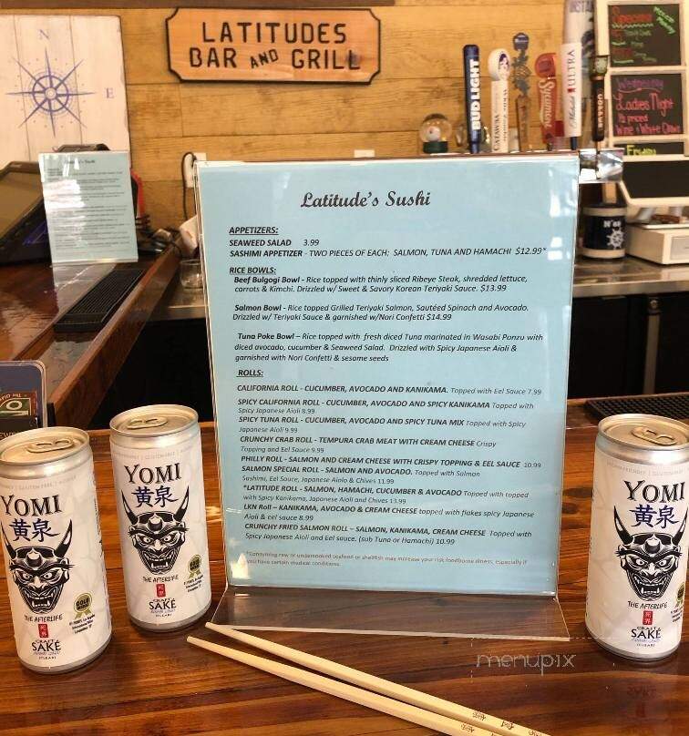 Latitudes Bar and Grill - Denver, NC menu_pic