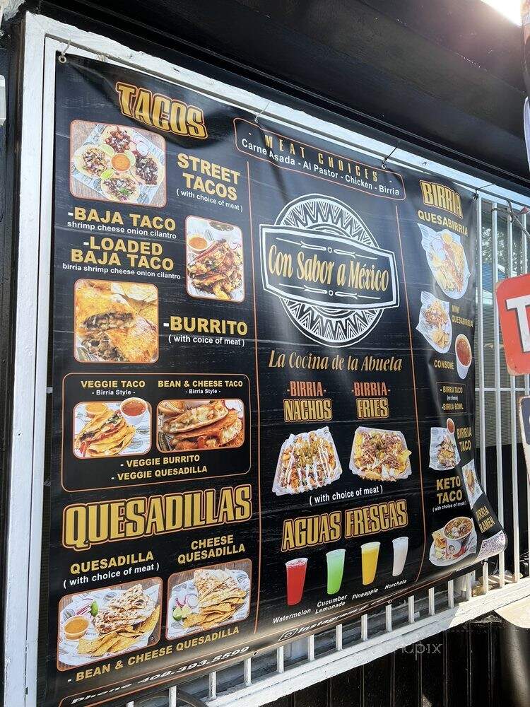 Con Sabor A Mexico - San Jose, CA menu_pic