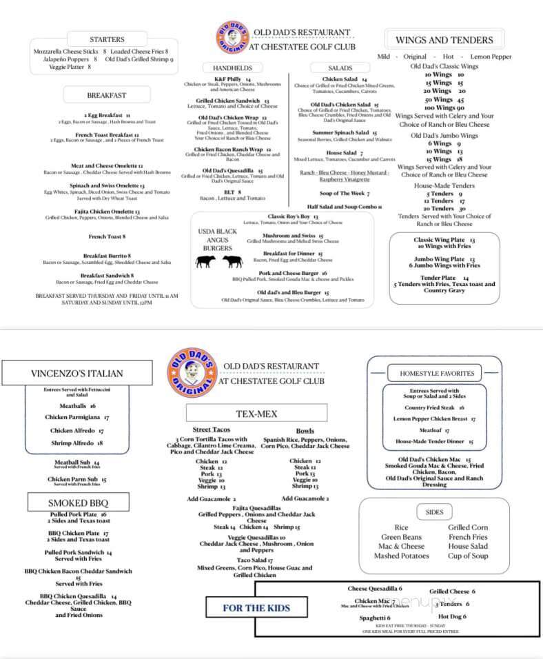 Old Dad's Wing Sauce - Dawsonville, GA menu_pic