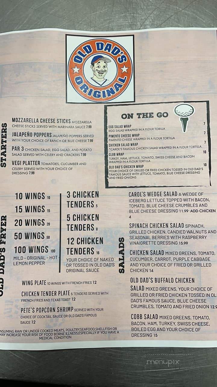 Old Dad's Wing Sauce - Dawsonville, GA menu_pic