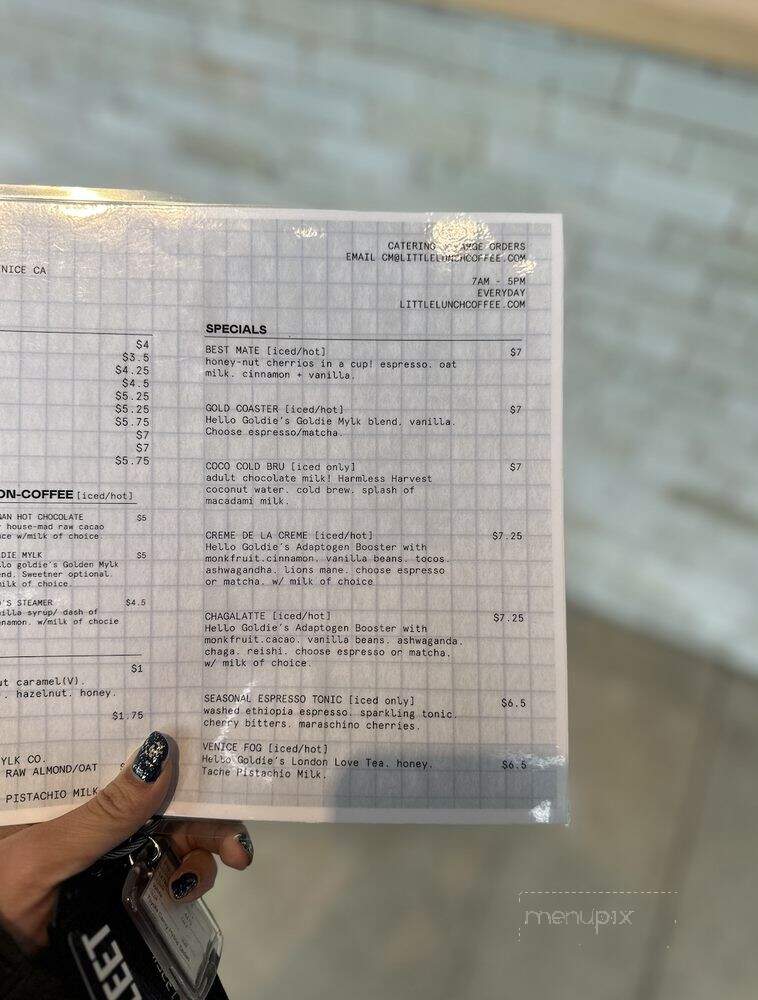 Little Lunch Coffee - Venice, CA menu_pic