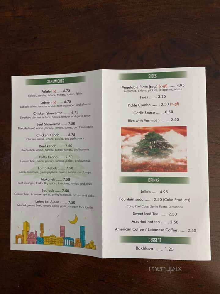 Cedar Bay Authentic Lebanese Cuisine - Gainesville, VA menu_pic