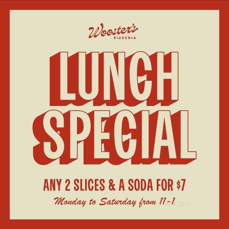 Wooster's Pizzeria - Moscow, ID menu_pic