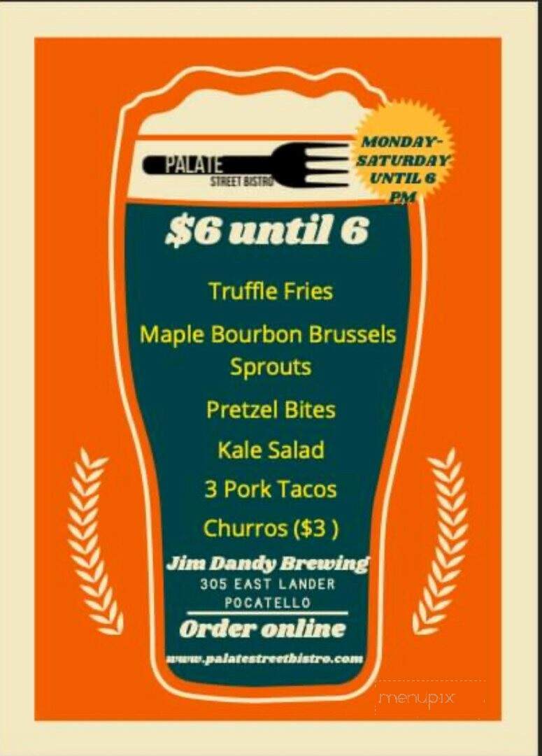 Palate Street Bistro - Pocatello, ID menu_pic