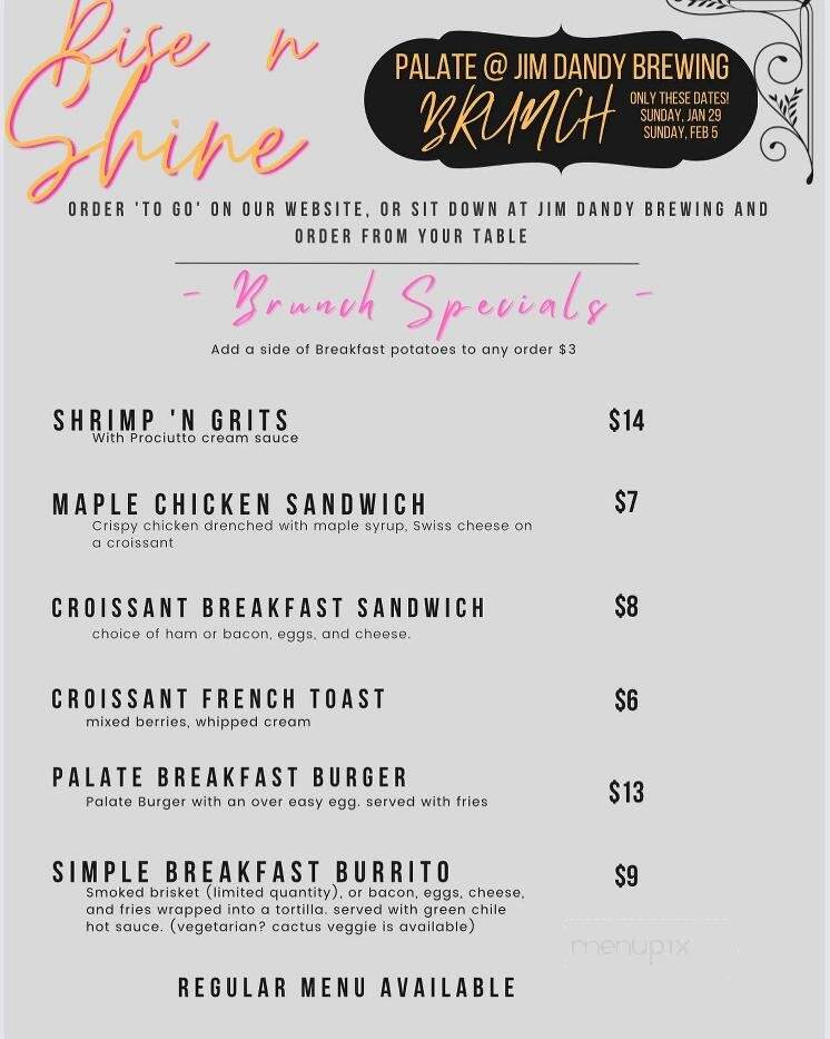 Palate Street Bistro - Pocatello, ID menu_pic