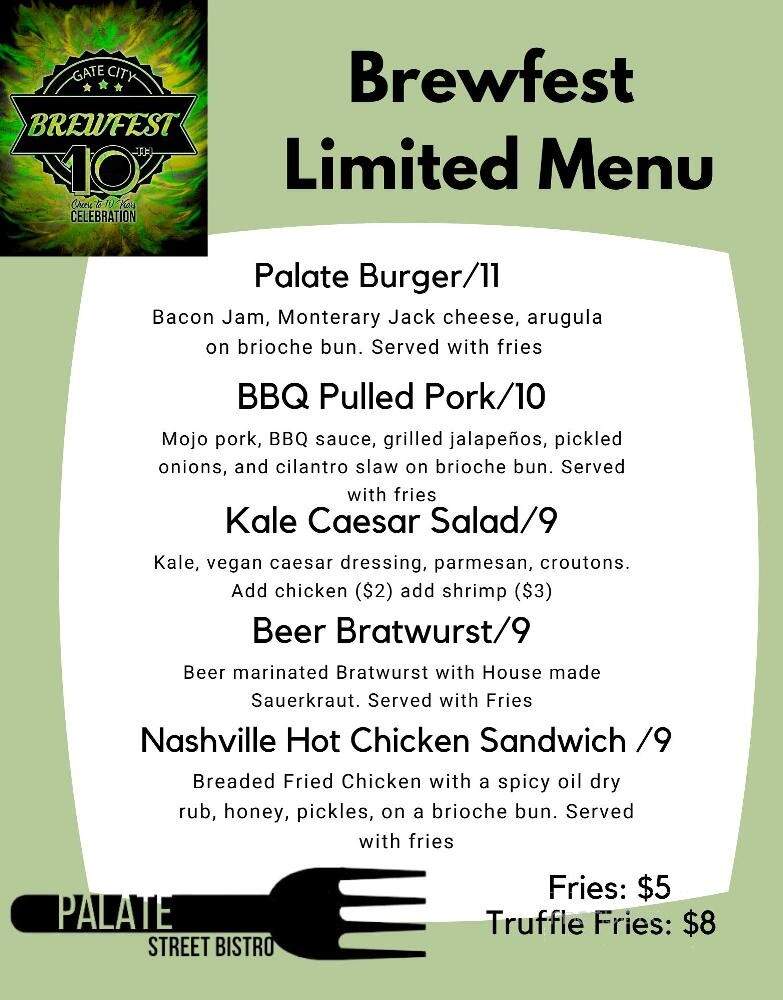 Palate Street Bistro - Pocatello, ID menu_pic