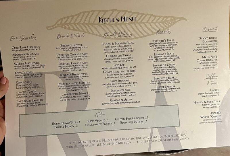 The Raconteur Bar & Kitchen - Pleasantville, NY menu_pic