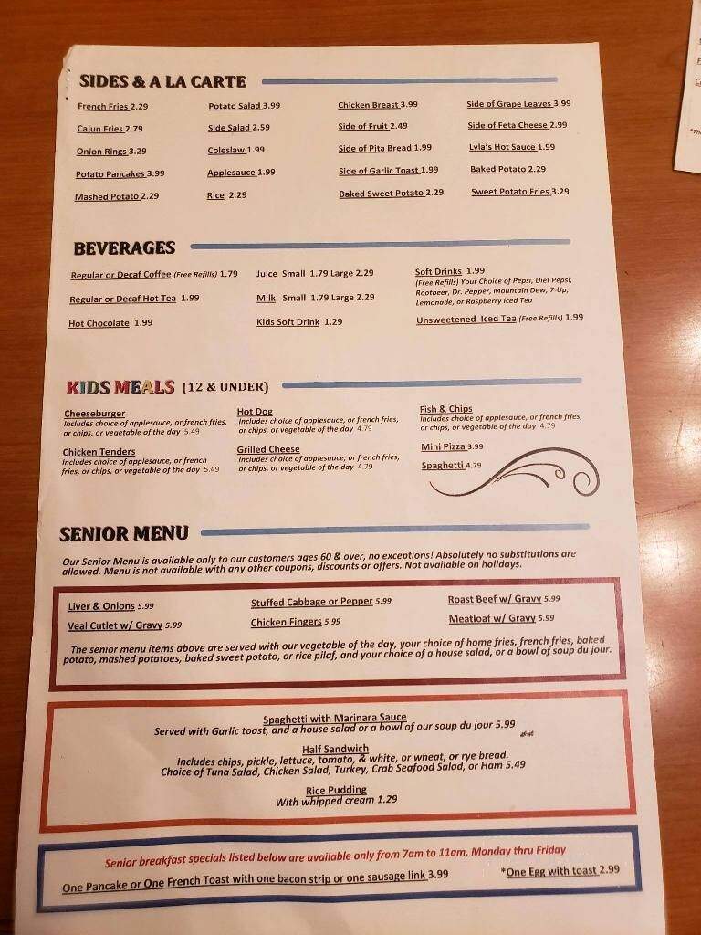 Lyla's Family Restaurant - Cuyahoga Falls, OH menu_pic