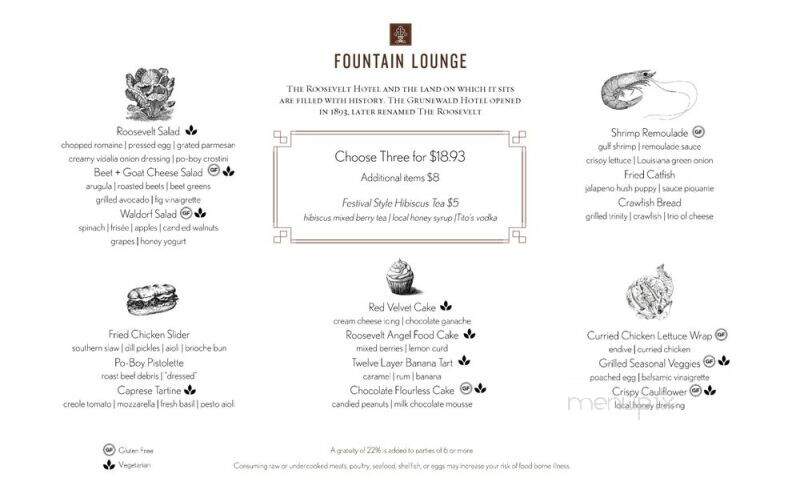 Fountain Lounge - New Orleans, LA menu_pic