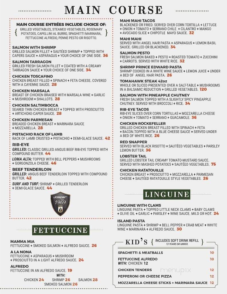 Toscafino - Brownsville, TX menu_pic